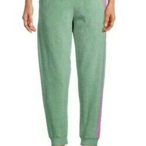 COPY - Free People Women's Blue Monday Fleece Jogger Pants Valley Girl Green Pi… - Picture 3 of 4